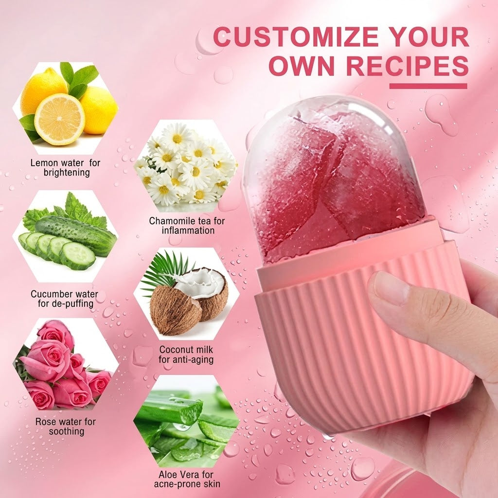 Ice Face Roller for Skin Care | Reusable Facial Cooling Massage Roller