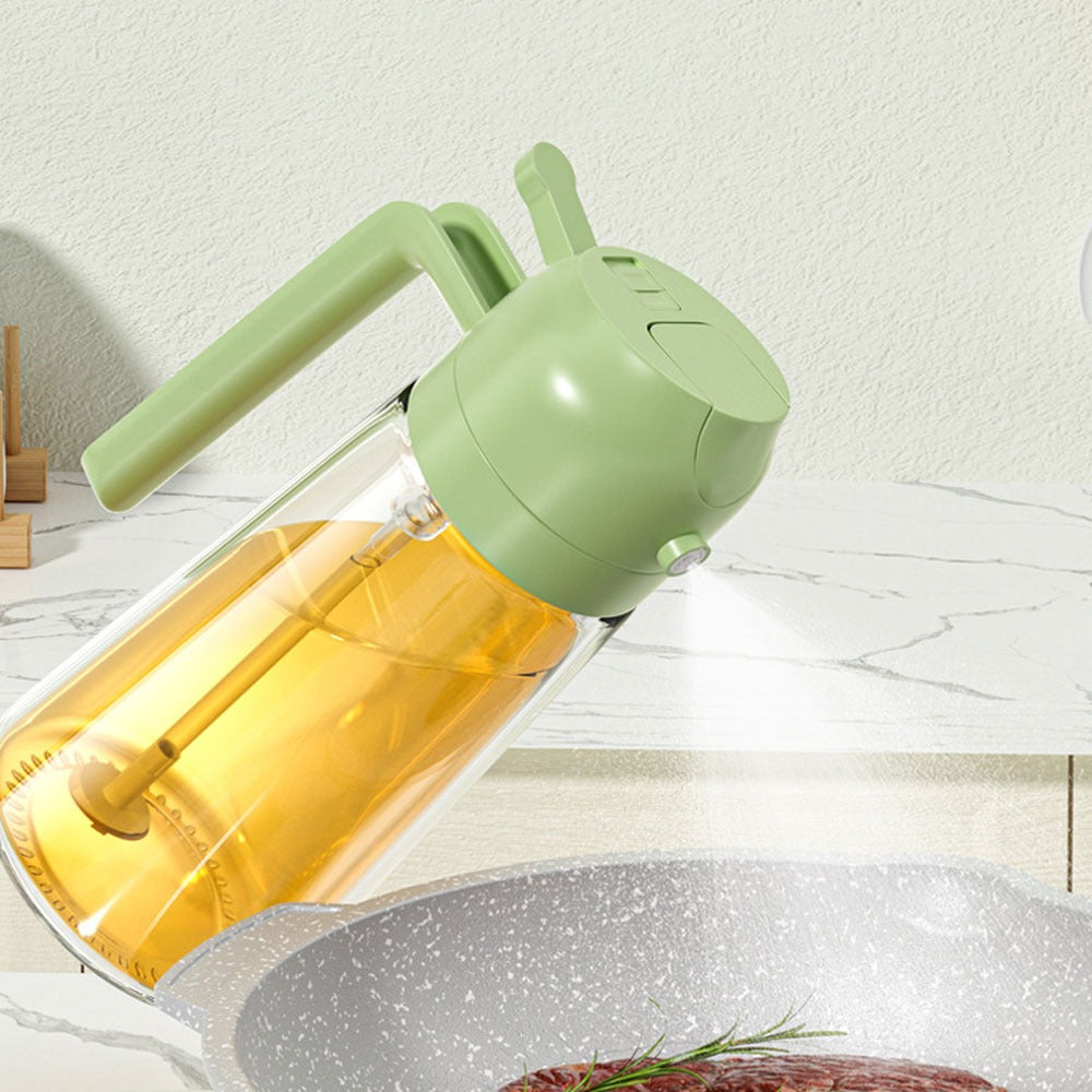 2-in-1 Oil Sprayer Bottle 400ML Oil Spray & Pour Dispenser for Cooking, Baking & BBQ