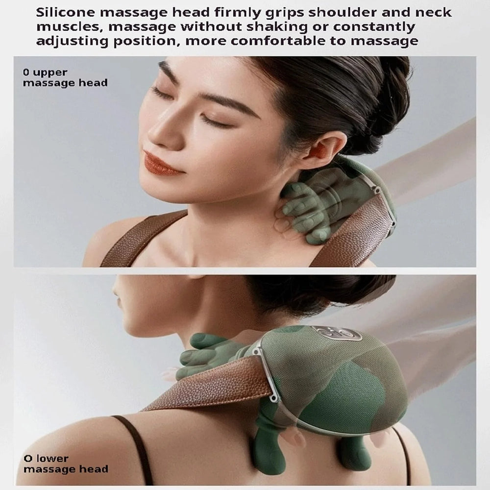 Smart Neck Massager with Heat | Electric Deep Kneading Shoulder & Back Massager