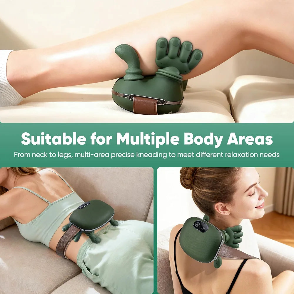 Smart Neck Massager with Heat | Electric Deep Kneading Shoulder & Back Massager