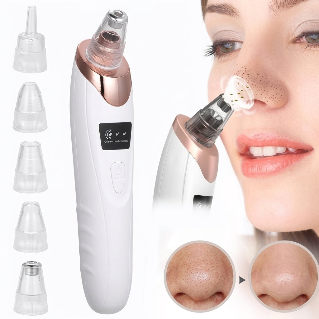 Blackhead Remover Machine 5 in 1 | Rechargeable Face Vacuum Derma Suction